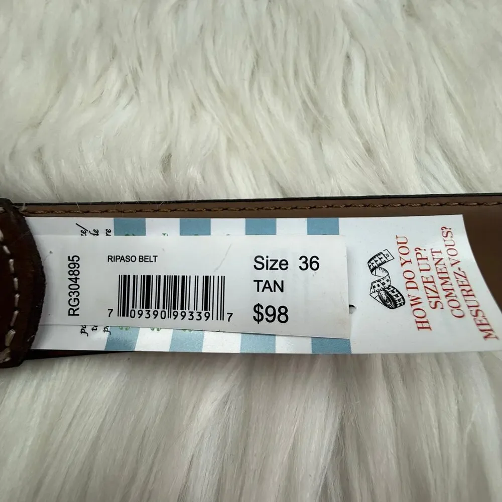 Robert Graham Men's Ripaso Belt Tan Size 36 NWT Modern Classic Quiet Luxury